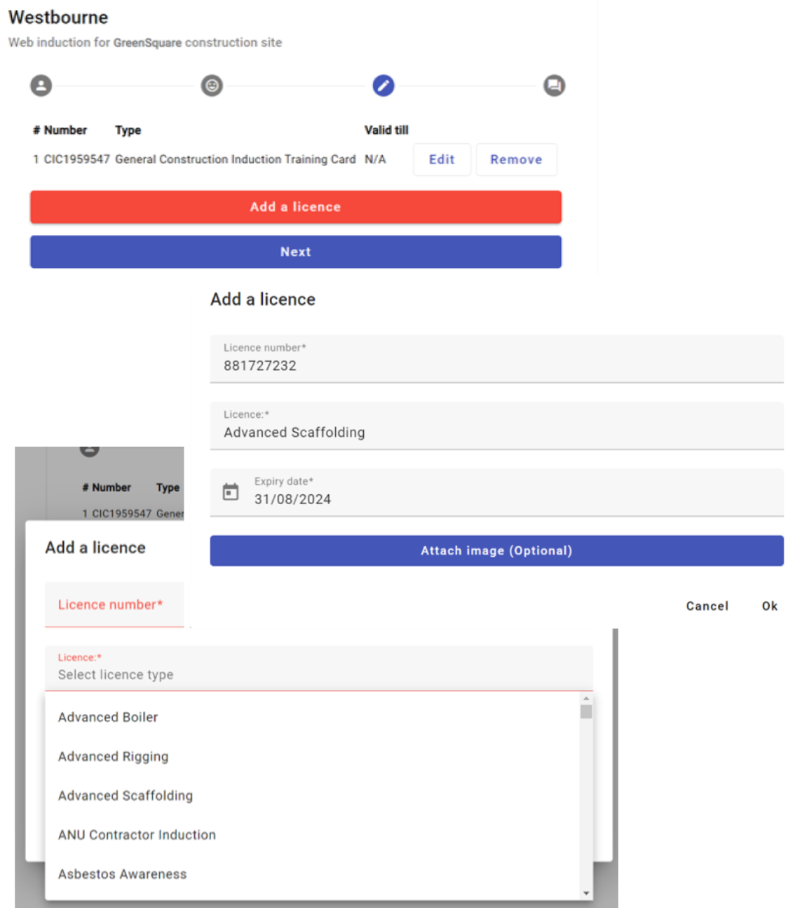 Flexible induction and sign in - User manual